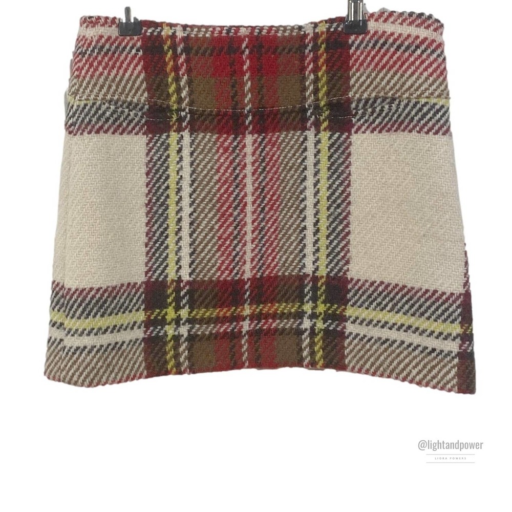 Burberry London Red White Plaid Miniskirt Sz 6 EUC
